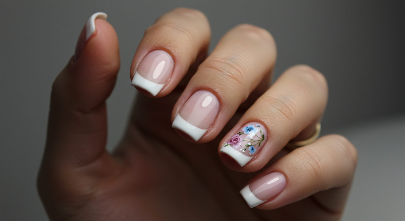 French manicure at Maska Salon